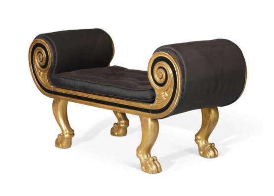 A PAIR OF GEORGE IV GILTWOOD AND BRONZED WINDOW BENCHES - photo 2