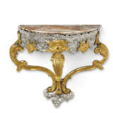 A PAIR OF SOUTH EUROPEAN SILVER AND GILT-COPPER HANGING CONSOLES - photo 4