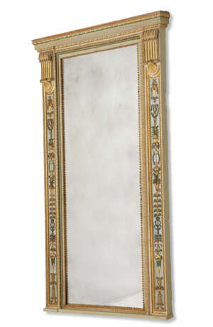 A NORTH ITALIAN POLYCHROME-DECORATED, CREAM-PAINTED AND PARCEL-GILT MIRROR AND A MATCHING FIREPLACE SURROUND - photo 4