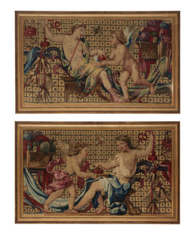 A PAIR OF GOBELINS TAPESTRY FRAGMENTS - Foto 1