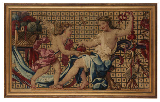A PAIR OF GOBELINS TAPESTRY FRAGMENTS - Foto 4