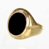 Onyx Ring - Gelbgold 333 - Foto 1