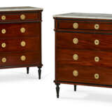 A PAIR OF ITALIAN ORMOLU-MOUNTED AND PART EBONIZED MAHOGANY COMMODES - photo 1