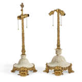 TWO AMERICAN ORMOLU AND WHITE MARBLE LAMPS - фото 3