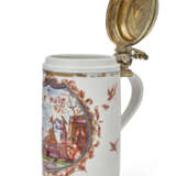 A SILVER-GILT-MOUNTED MEISSEN PORCELAIN CHINOISERIE TANKARD - фото 6
