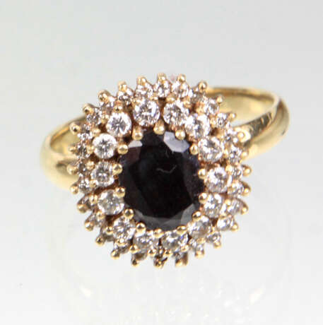 Saphir Brillant Ring - Gelbgold 585 - photo 1