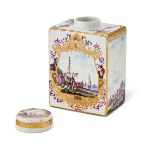A MEISSEN PORCELAIN TEA CADDY AND COVER - Foto 8