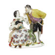 A MEISSEN PORCELAIN COMMEDIA DELL'ARTE GROUP OF COLOMBINE AND PANTALONE - Auktionsarchiv
