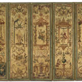 A SET OF FIVE GOBELINS TAPESTRY PANELS FROM THE SERIES 'LES DOUZE MOIS GROTESQUES' - Foto 1