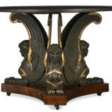A NORTH EUROPEAN BRONZED, PARCEL-GILT AND MAHOGANY CENTER TABLE - photo 1