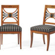 A PAIR OF AUSTRIAN INLAID FRUITWOOD AND EBONIZED SIDE CHAIRS - Prix ​​des enchères