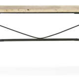 A TRAVERTINE MARBLE AND BRONZE SIDE TABLE - Foto 2