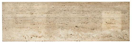 A TRAVERTINE MARBLE AND BRONZE SIDE TABLE - photo 5