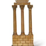 A GROUP OF FOUR ITALIAN GIALLO ANTICO MARBLE AND COMPOSITION MODELS OF RUINS - photo 5