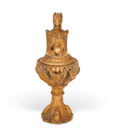 AN ITALIAN GIALLO ANTICO MARBLE AND COMPOSTION OIL LAMP - Foto 8