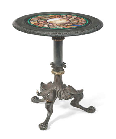 AN ITALIAN MICROMOSAIC AND SPECIMEN MARBLE TABLE - Foto 2