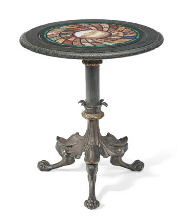 AN ITALIAN MICROMOSAIC AND SPECIMEN MARBLE TABLE - Foto 3