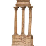 AN ITALIAN GIALLO ANTICO MARBLE AND COMPOSITION MODEL OF THE TEMPLE VESPASIAN - photo 3