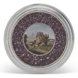 A VICTORIAN PORPHYRY AND MICRO-MOSAIC MOUNTED SILVER SNUFF BOX - фото 2
