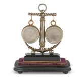 A GILT AND SILVERED-BRONZE ANCHOR-FORM CLOCK, BAROMETER AND THERMOMETER - photo 2