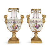 A PAIR OF LOUIS XVI ORMOLU-MOUNTED PARIS PORCELAIN VASES - photo 1