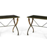 A PAIR OF PARCEL-GILT CAST IRON OCCASIONAL TABLES - фото 1