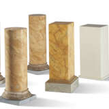 A GROUP OF FOUR FAUX MARBLE PEDESTALS - photo 1