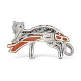 CARTIER CORAL AND MULTI-GEM `PANTH&#200;RE` CLIP-BROOCH - Foto 4