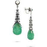 EXQUISITE CARTIER ART DECO EMERALD, ONYX AND DIAMOND EARRINGS - фото 6