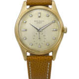 PATEK PHILIPPE. A VERY RARE AND ATTRACTIVE 18K GOLD AND DIAMOND-SET AUTOMATIC WRISTWATCH - фото 1