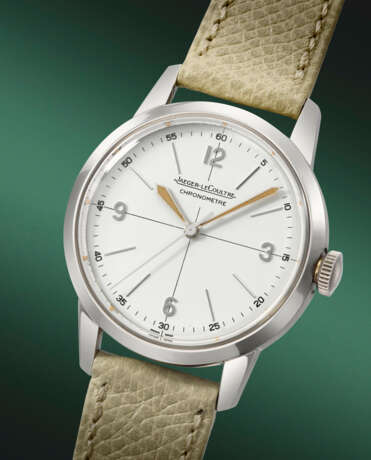 JAEGER-LECOULTRE. A VERY RARE AND HIGHLY ATTRACTIVE STAINLESS STEEL WRISTWATCH WITH SWEEP CENTRE SECONDS - фото 2