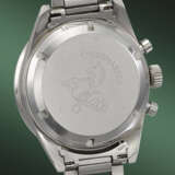 OMEGA. A RARE AND ATTRACTIVE STAINLESS STEEL CHRONOGRAPH WRISTWATCH WITH BRACELET - Foto 3
