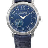 F.P. JOURNE. A RARE AND ATTRACTIVE TANTALUM WRISTWATCH WITH CHROME BLUE DIAL - Foto 1