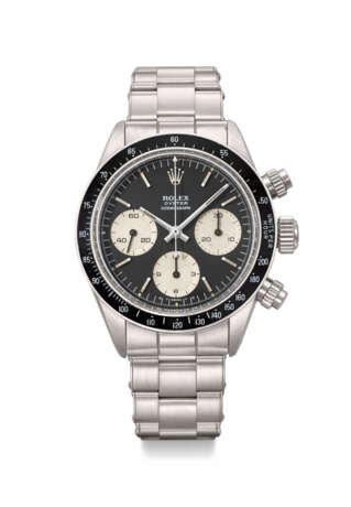 ROLEX. A SOUGHT-AFTER STAINLESS STEEL CHRONOGRAPH WRISTWATCH WITH BRACELET - Foto 1