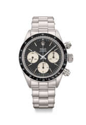 ROLEX. A SOUGHT-AFTER STAINLESS STEEL CHRONOGRAPH WRISTWATCH WITH BRACELET