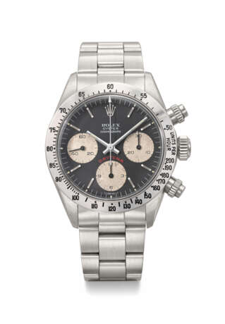 ROLEX. AN ATTRACTIVE STAINLESS STEEL CHRONOGRAPH WRISTWATCH WITH BRACELET - Foto 1