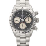 ROLEX. AN ATTRACTIVE STAINLESS STEEL CHRONOGRAPH WRISTWATCH WITH BRACELET - photo 1