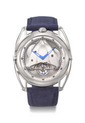 DE BETHUNE. A RARE AND EXTREMELY ATTRACTIVE MIRROR-POLISHED TITANIUM LIGHTWEIGHT WRISTWATCH WITH ‘FLOATING LUGS’