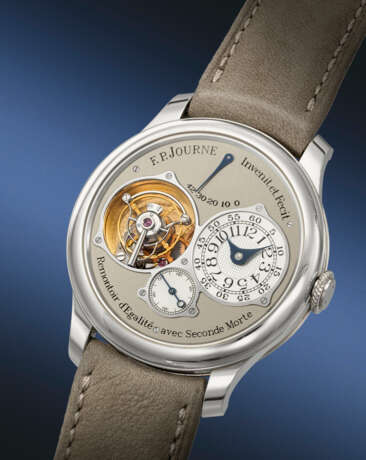 F.P. JOURNE. A RARE AND COVETED PLATINUM TOURBILLON WRISTWATCH WITH POWER RESERVE AND DEAD BEAT SECONDS - photo 2
