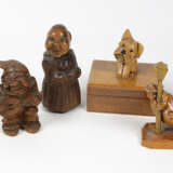 Posten geschnitzte Figuren u. Dose - photo 1