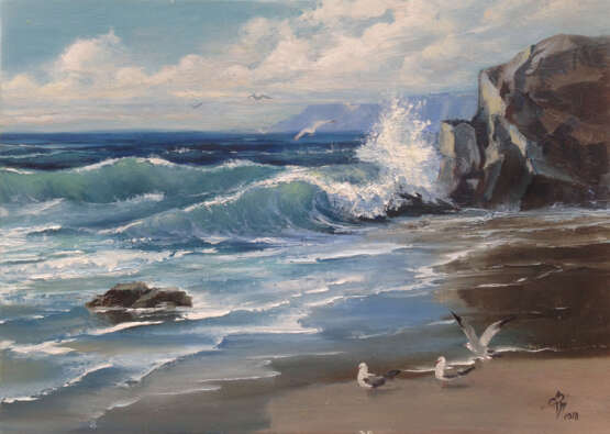 “Surf and gulls” Oil paint 2018 - photo 1