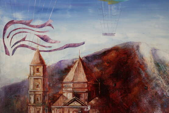 Painting “Landscape with Dermablate”, Canvas, Oil paint, Surrealism, Landscape painting, Ukraine, 2013 - photo 2
