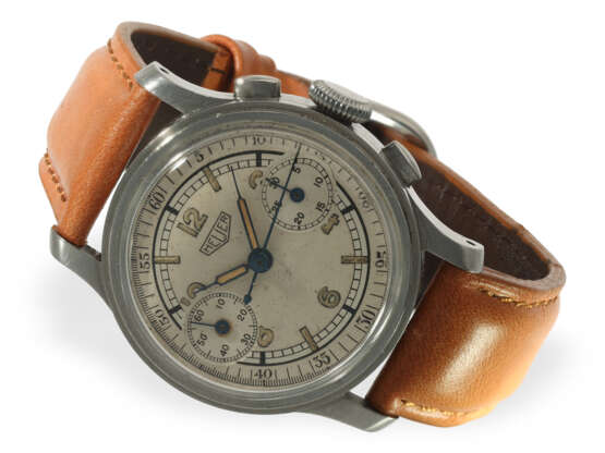 Armbanduhr: seltener, früher Heuer Chronograph mit… - Foto 1