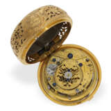 Taschenuhr: museale, frühe goldene Zylinderuhr mit… - photo 3