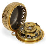 Taschenuhr: museale, frühe goldene Zylinderuhr mit… - Foto 4