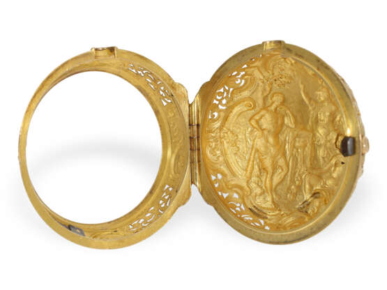 Taschenuhr: museale, frühe goldene Zylinderuhr mit… - photo 7