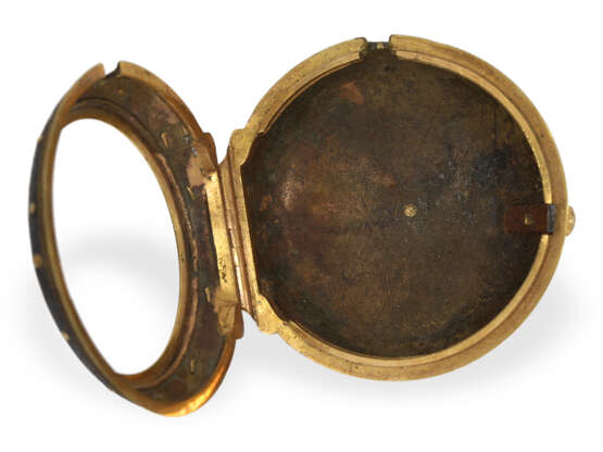 Taschenuhr: museale, frühe goldene Zylinderuhr mit… - Foto 9