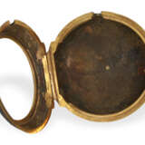 Taschenuhr: museale, frühe goldene Zylinderuhr mit… - photo 9