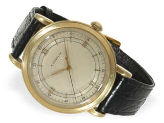 Armbanduhr: übergroße 18K Gold Gübelin mit Zentral…