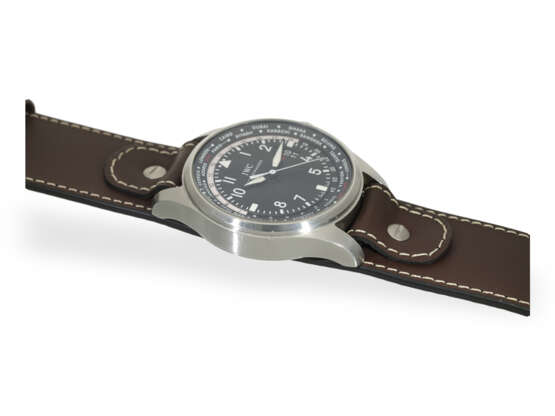 Armbanduhr: IWC Fliegeruhr Worldtime GMT in Stahl,… - photo 4